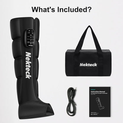 Nekteck Cordless Leg Compression Massager, Air Compression Massage Tools for Circulation and Pain Relief, Rechargeable Portable Full Leg Boots, Gifts for Mom Dad Men Women, Single Unit