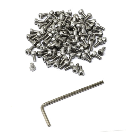 iexcell 25 Pcs M6 x 20mm Thread Pitch 1 mm Stainless Steel 304 Hex Socket Head Cap Screws Bolts Kit