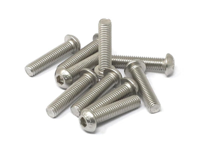 iexcell 50 Pcs M6 x 20mm Thread Pitch 1 mm Stainless Steel 304 Hex Socket Button Head Cap Screws Bolts Kit