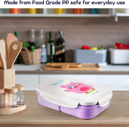 MISS BIG® Bento Box,Lunch Box Adult,Ideal Leak Proof Lunch Containers,Mom's Choice Lunch Box for Kids,No BPAs and No Chemical Dyes,Microwave and Dishwasher Safe Lunch Container (1900ml White)