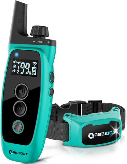ABBIDOT Shock Collar, 3300Ft Dog Training Collar, 5 Training Modes Dog Shock Collar with Remote, Waterproof Rechargeble Security Lock E Collar for Small Medium Large Dogs