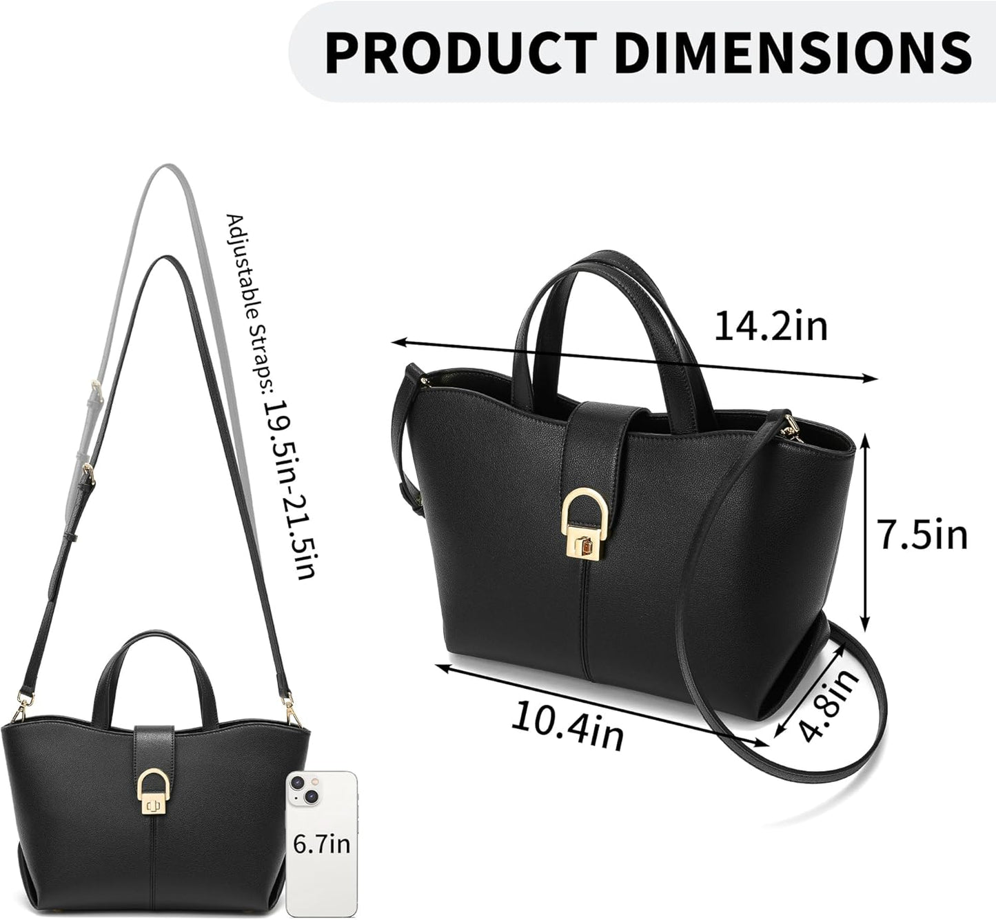 Leather Handbag for Women Tote bag Boho Purses and Handbags with Zipper Crossbody Bag Big shoulder handbag
