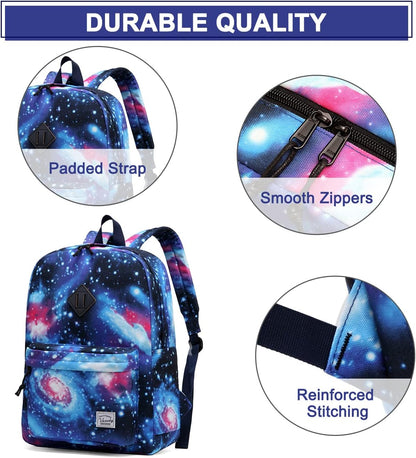 School Backpack for Kids, VASCHY Lightweight Water Resistant Casual Schoolbag Daypack for Men Women Teen Boys Girl Bookbag