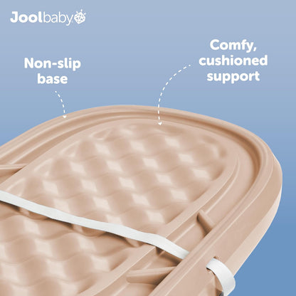 Waterproof Baby Changing Pad - Easy to Clean, Lightweight & Portable - Large Foam Cushion for Comfort - Jool Baby (Peach)