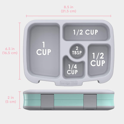 Bentgo Kids Prints (Unicorn) - Leak-Proof, 5-Compartment Bento-Style Kids Lunch Box - Ideal Portion Sizes for Ages 3 to 7 - BPA-Free and Food-Safe Materials