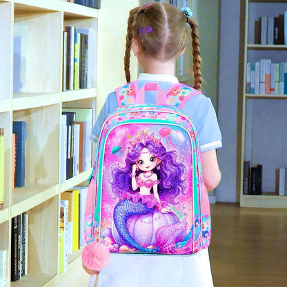 3pcs Backpack for Boys and Girls, 16” Kids Kindergarten Bookbag with Lunch Box, Cute Elementary Backpacks for Boy Girl