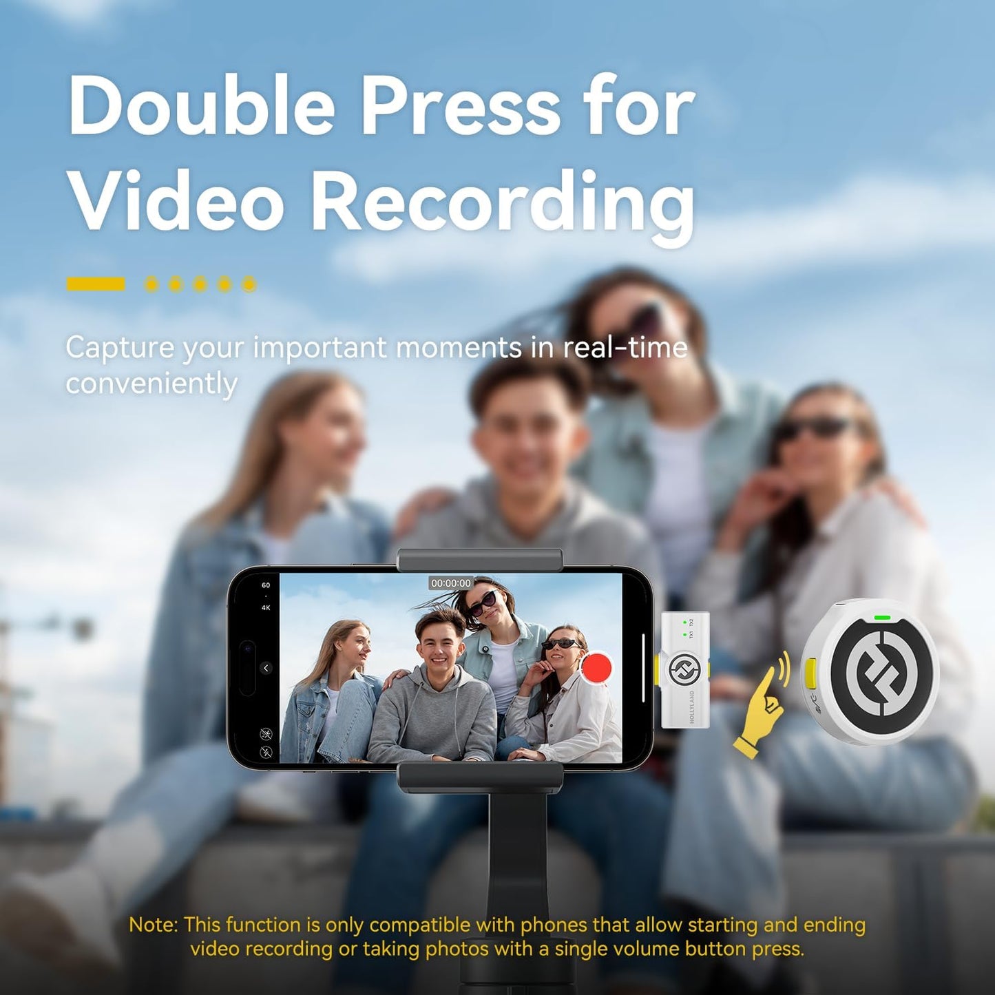 Hollyland Lark M2 Wireless Lavalier Microphone for iPhone/Android/Camera/PC/Laptop with Lightning/USB-C/Plug, 48KHz 24Bit, 1000ft Range, Noise Cancellation, 30H Battery for Video Recording, Streaming