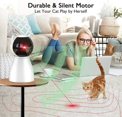 Valonii Cat Toys [2023 Newly Upgraded] Real Random Trajectory Rechargeable Motion Activated Cat Laser Toy Automatic,Interactive Cat Toys for Indoor Cats/Kitten/Dogs