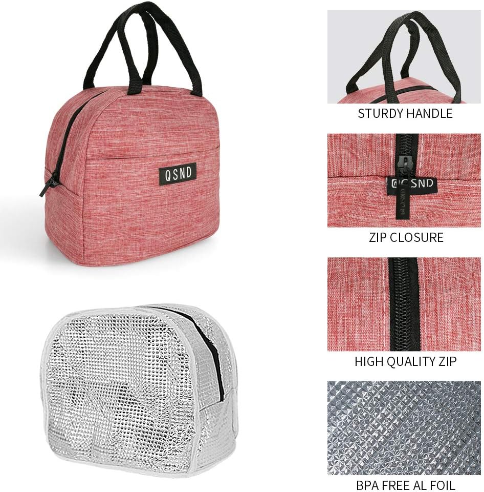 HiPretty 2 Pack Lunch Bags, Insulated Tote Boys Girls Lunch Box, Freezable Leakproof Lunch Bag for Women Men and Kids (Gray, Green)