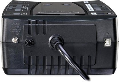 CyberPower AVRG900LCD Intelligent LCD UPS System, 900VA/480W, 12 Outlets, AVR, Compact