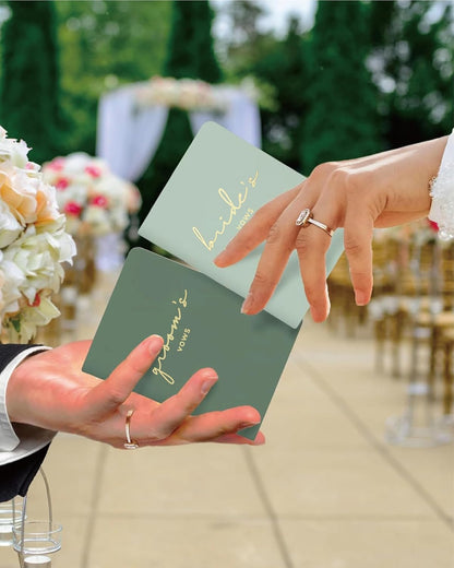 GroomBrideGifts Wedding Vow Book for His and Hers, Soft Touch, Perfectly Sized Bride and Groom Vow Books, Wedding Essentials, Wedding Registry Ideas, His and Hers Gifts