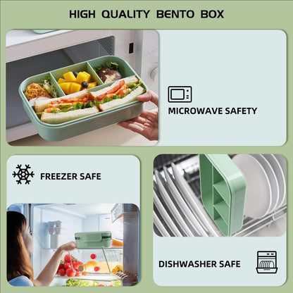 Bento Box Adult Lunch Box -2000 ML Stackable Bento Lunch Box Container with 8 Compartments,Leak-Proof Lunch Containers,Built-in Sauce Container,Utensils,Microwave/Dishwasher/Freezer - Pink