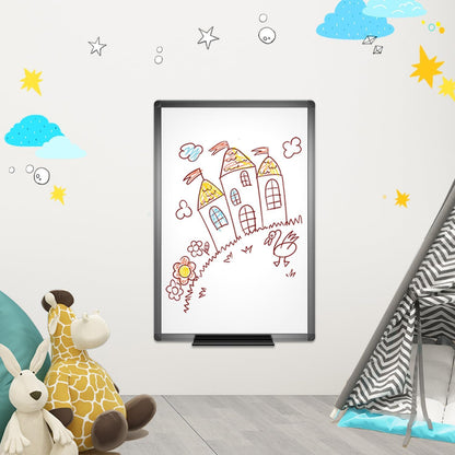 VIZ-PRO Tableau blanc magnétique effaçable à sec, 91,4 x 61 cm, cadre en aluminium noir