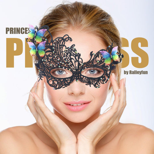 Masquerade Masks for Women Venetian Halloween Lace Mask for Carnival Party Prom Ball - PuriLite