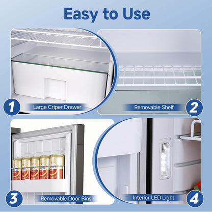 BODEGACOOLER 12V Fridge, RV Refrigerator, 12 Volt Fridge Freezer 83L, 2.9 Cu.Ft Dual Zone Car Refrigerator with Reversible Door,Lock, -4 to 46℉ APP Control Electric Cooler for Travel Outdoor Camping
