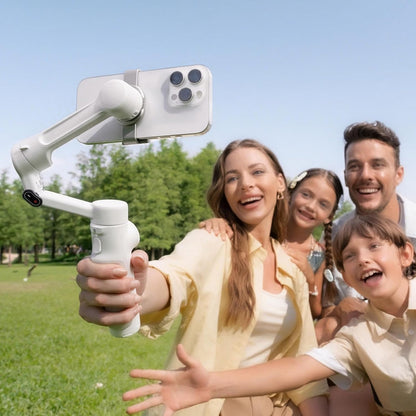 Insta360 Flow 2 White Gimbal Stabilizer for Smartphone - Foldable AI Phone Gimbal, AI&Multi-Person Tracking, Built-in Tripod/Selfie Stick, Remote Control, iPhone/Android Phone Stabilizer, Travel&Vlog