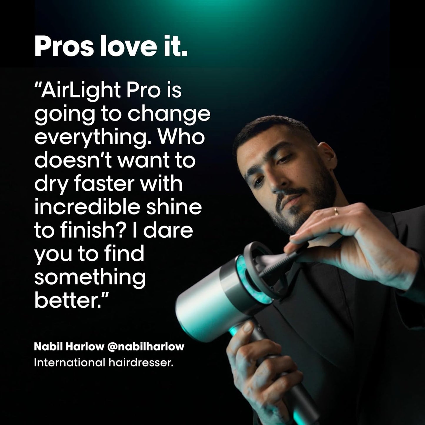L'Oréal Professionnel AirLight Pro, Professional Hair Dryer Powered by Infrared-Light Technology and Wind, Fast Drying Without Heat Damage, Approved by Hair Pros, For All Hair Types