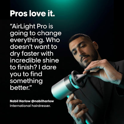 L'Oréal Professionnel AirLight Pro, Professional Hair Dryer Powered by Infrared-Light Technology and Wind, Fast Drying Without Heat Damage, Approved by Hair Pros, For All Hair Types