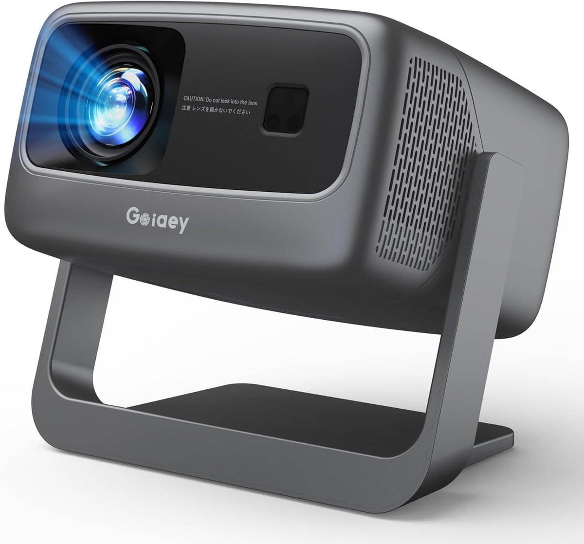 [4600 ANSI/Official Apps/65W Audio] Outdoor 4K Projector with WiFi and Bluetooth, Auto Focus, Auto Keystone Smart Projector Support DoIby Audio, Upgrade Short Throw Projector with 360°Stand