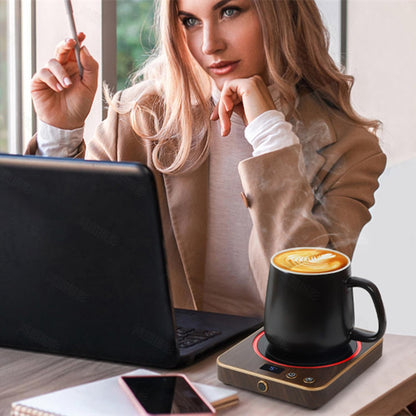 Coffee Mug Warmer, Mug Warmer for Desk with Temperature Display, Smart Mug Warmer with led Atmosphere Lights,3 Temperature Setting, 1-12Hrs Auto Shut Off,for Coffee Milk Tea Beverage