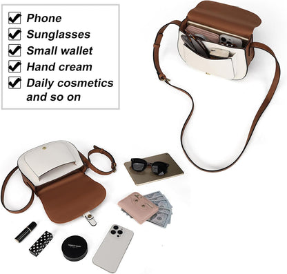 Crossbody Bags for Women Small Over the Shoulder Saddle Purses and Boho Cross body Handbags,Vegan Leather