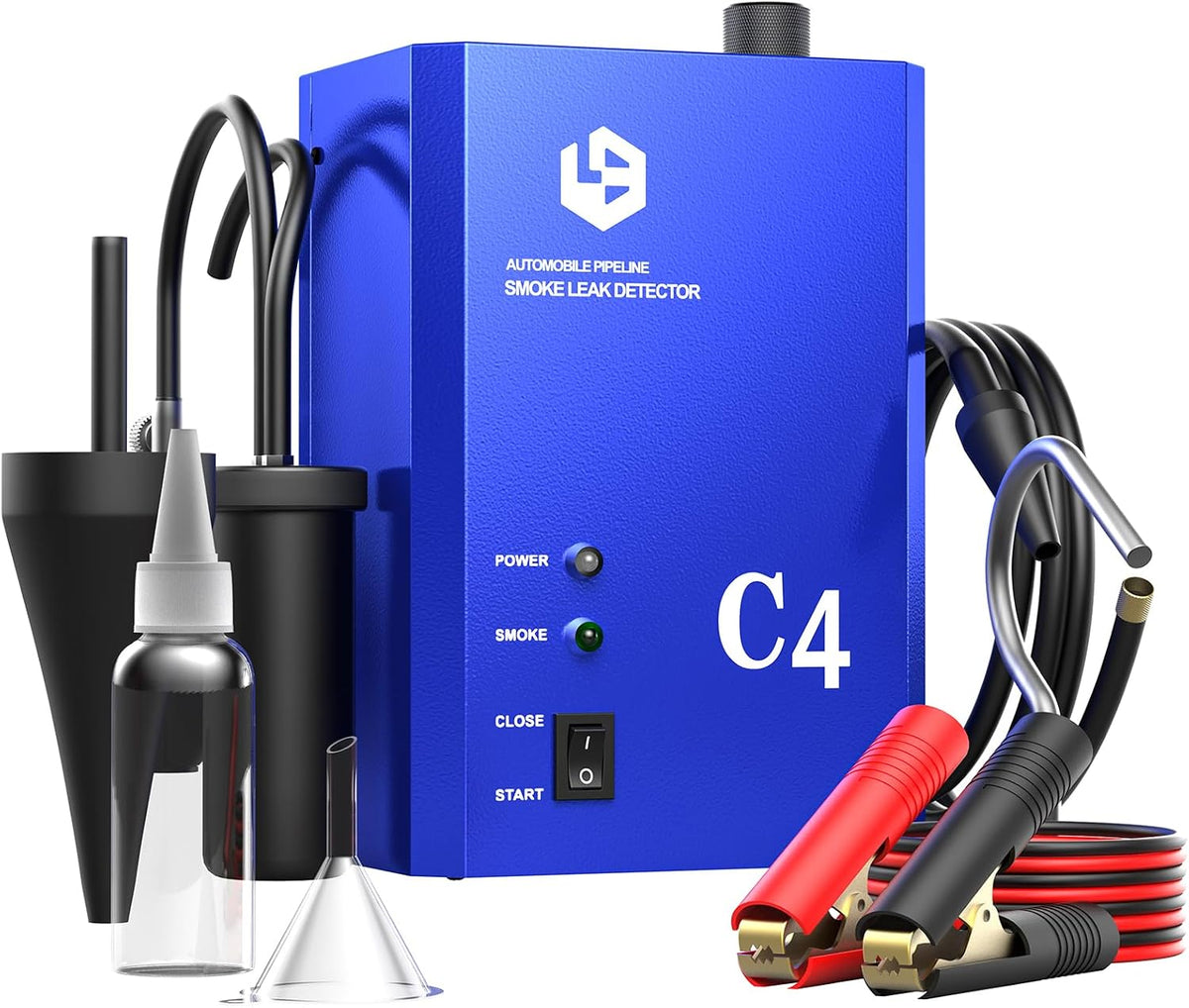 Smoke Machine Automotive Leak Detector, Smoke Machine Leak Tester for All 12V DC Vehicles in Vacuum,Fuel Diagnostic Pipe System,Built-in Air Pump (Oil Not Included)