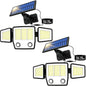 Solar Motion Sensor Light Outdoor IP65 Waterproof with 15.75FT Cable 2Pack