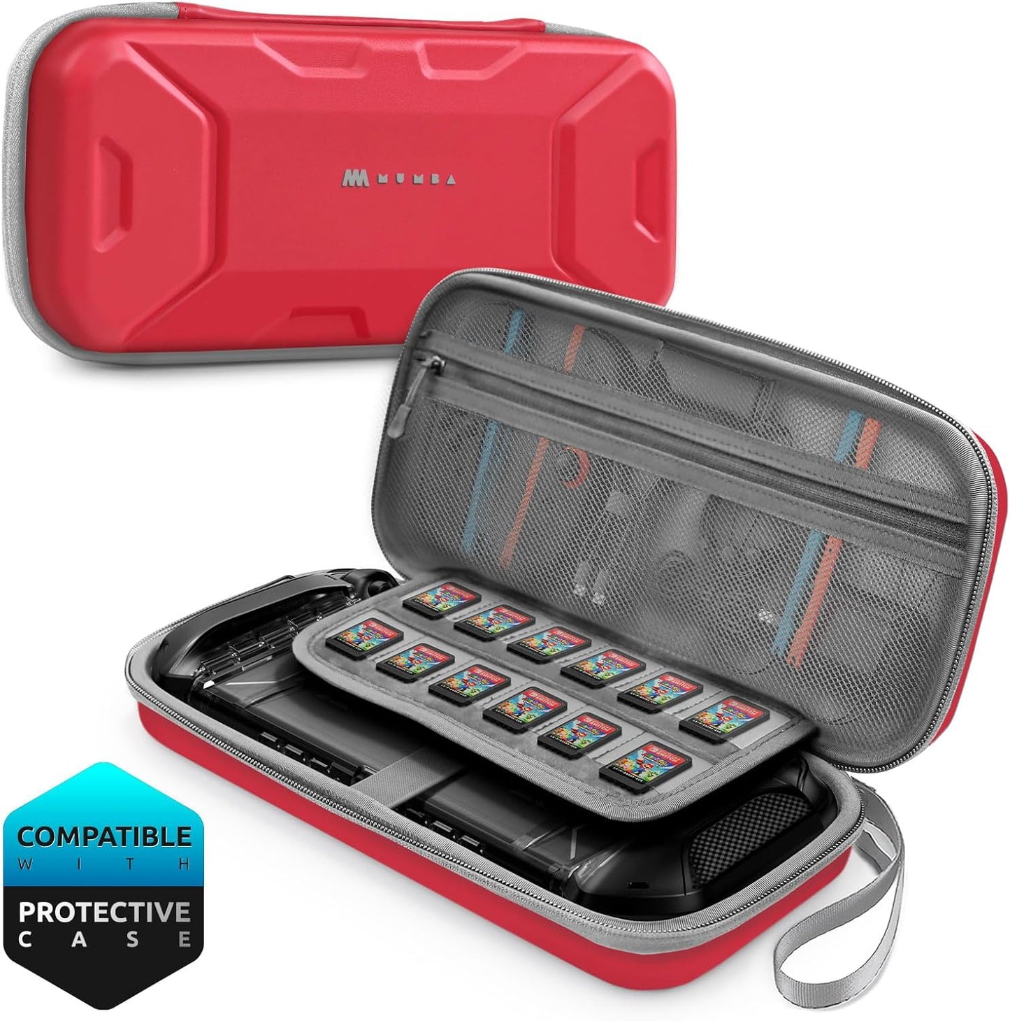 Mumba Carrying Case for Nintendo Switch 2 2025, [Plus Version] Portable Protective Travel Carry Handbag Pouch for Blade/Titan Case [Large Capacity] (Black)
