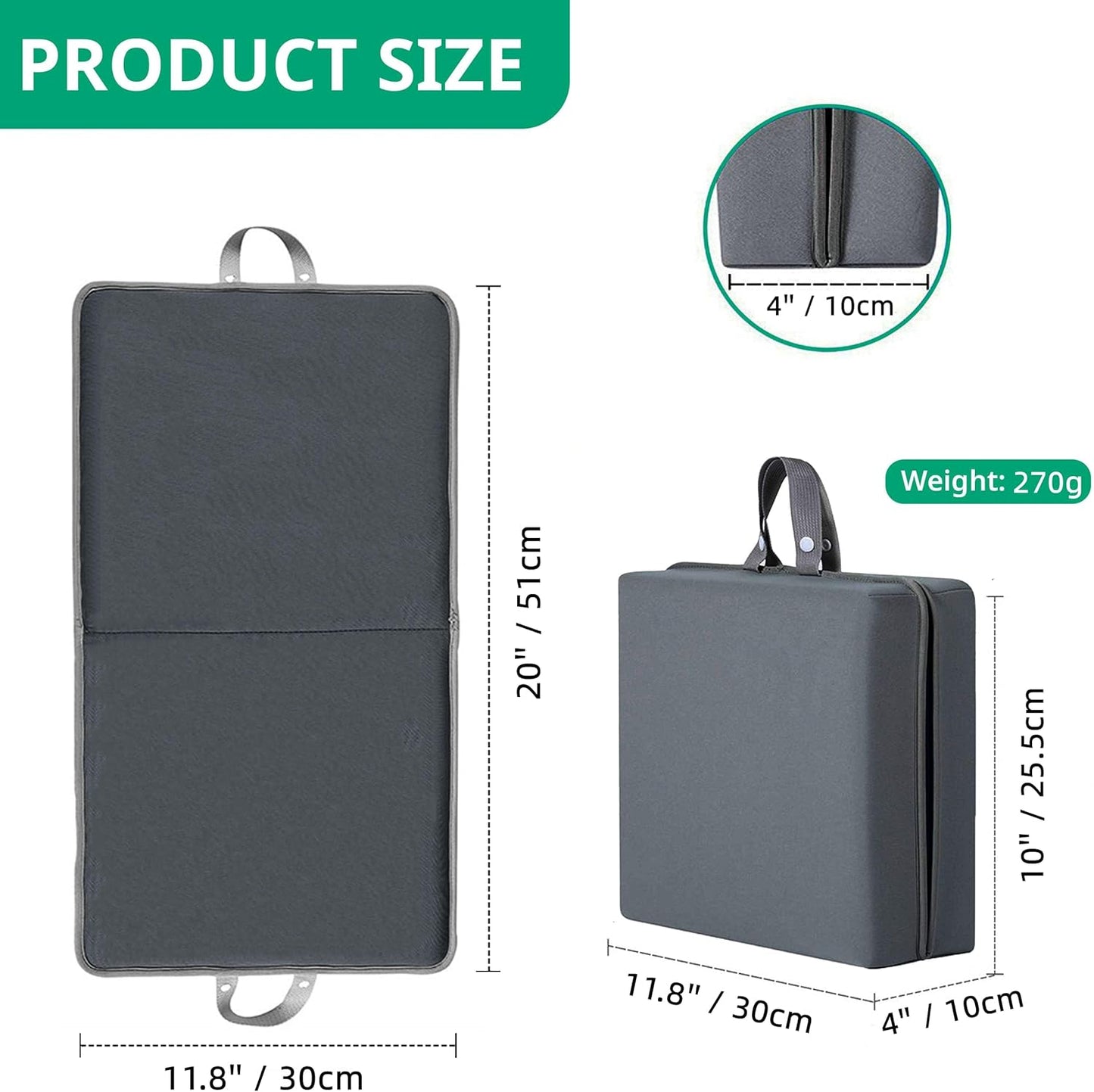Kneeling Pads Extra Thick, Kneeling Pad, Waterproof Foam Garden Prayer Kneeling Pad, Bathing, Workout Supplies, Lightweight, Garden Work Gifts, Dark Gray