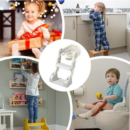 Infant Toilet Seat, Non-Slip Steps for Learning, Home Use Baby Supplies Travel Bathroom Nursery
