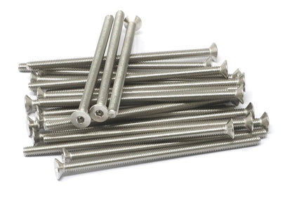 iexcell 5 Pcs M8 x 80mm Thread Pitch 1.25 mm Stainless Steel 304 Hex Socket Flat Head Cap Screws Bolts Kit