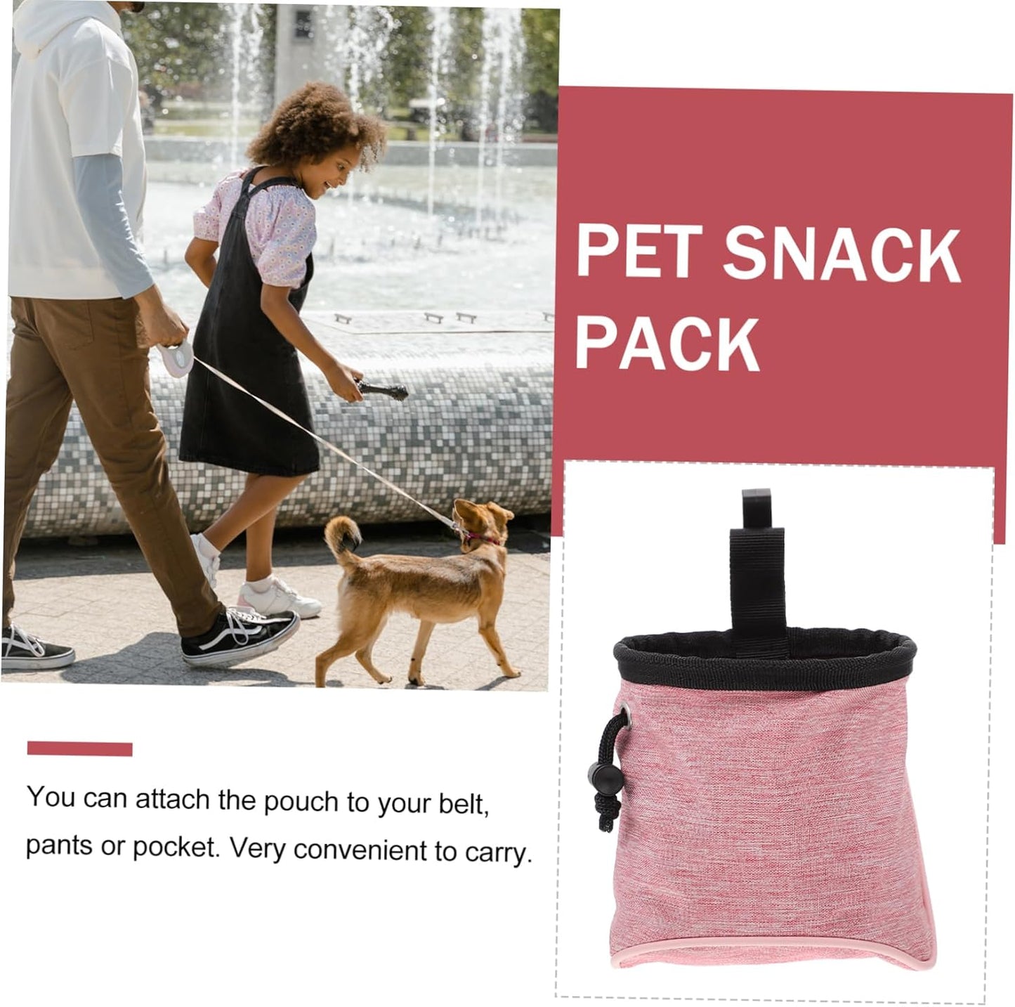 VERDANVERSE Treat Container for Puppy Training Treats Dog Walking Fanny Pack Easy Access to