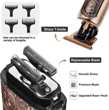 Ufree Foil Shaver and Beard Hair Trimmer Set, Men Electric Razor