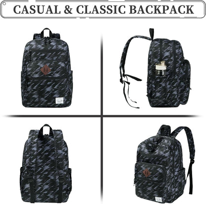 School Backpack for Men Women,Vaschy Lightweight School Bag Bookbag Casual Daypack for High School/College/Teens/Travel/Work