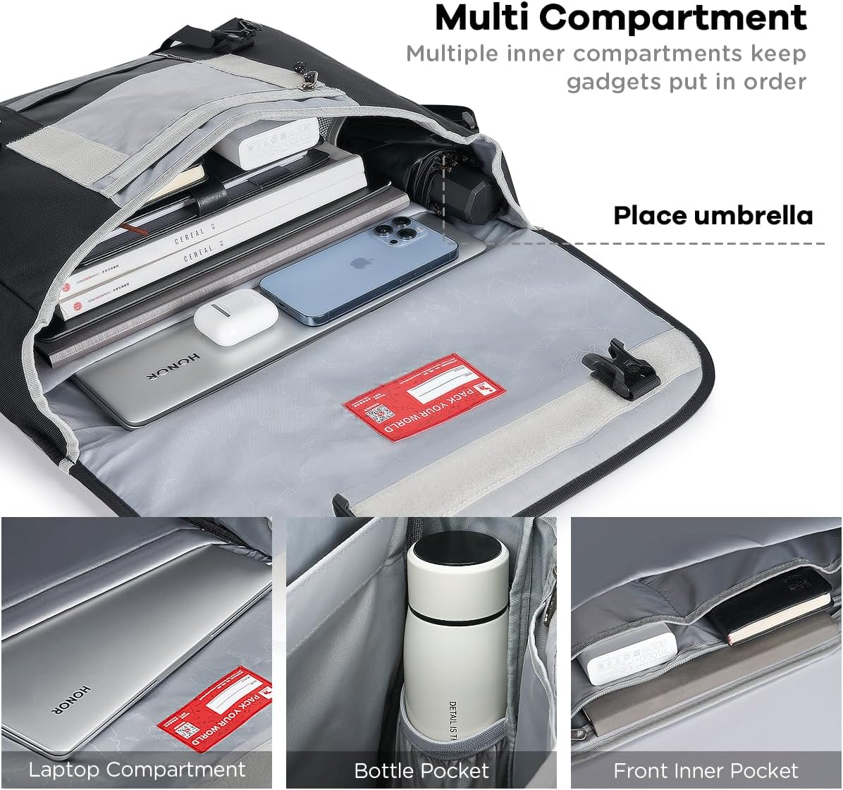 OIWAS Messenger Bag - Messenger Bag Men, Satchel Bags for Women, Lightweight Computer Bag, School Book Bag - PuriLite