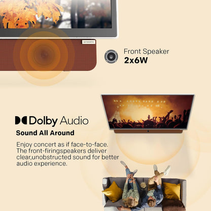 Skyworth 24-Inch Portable Smart Display with Google TV, 3-Hour Battery Life 24P100 Companion Series 1080P FHD, HDR10, Dolby Audio, LED, Bluetooth Remote, Built-in Chromecast and Google Assistant