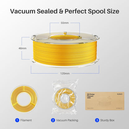 ELEGOO PLA+ Filament 1.75mm Black 4KG, PLA Plus 3D Printer Filament, Dimensional Accuracy +/- 0.02 mm, Tough & High Strength, Fit for Most FDM Printers(1KG/Spool, 2.2 lbs)