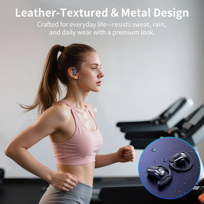 AI Translation Earbuds Real-Time, 3-in-1 Open-Ear Headphones with 145 Languages & Accents, Bluetooth 5.4 Translator Earbuds, 60H Battery, HD Audio, for Travel Business (Midnight Blue)