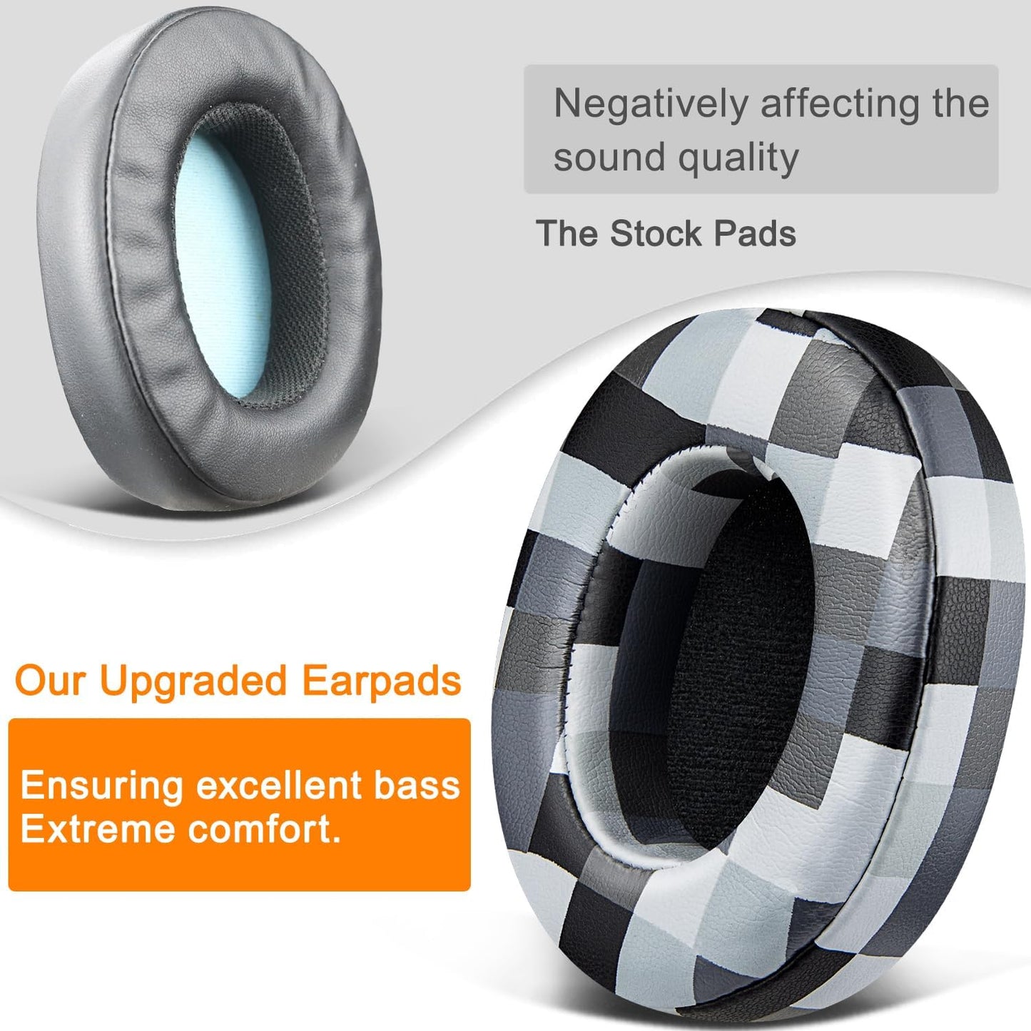 SOULWIT Replacement Earpads for Skullcandy Hesh 3/ANC/Evo & Crusher Wireless/ANC/Evo & Venue ANC Over-Ear Headphones, Ear Pads Cushions with Noise Isolation Foam - Hesh3 PL Black