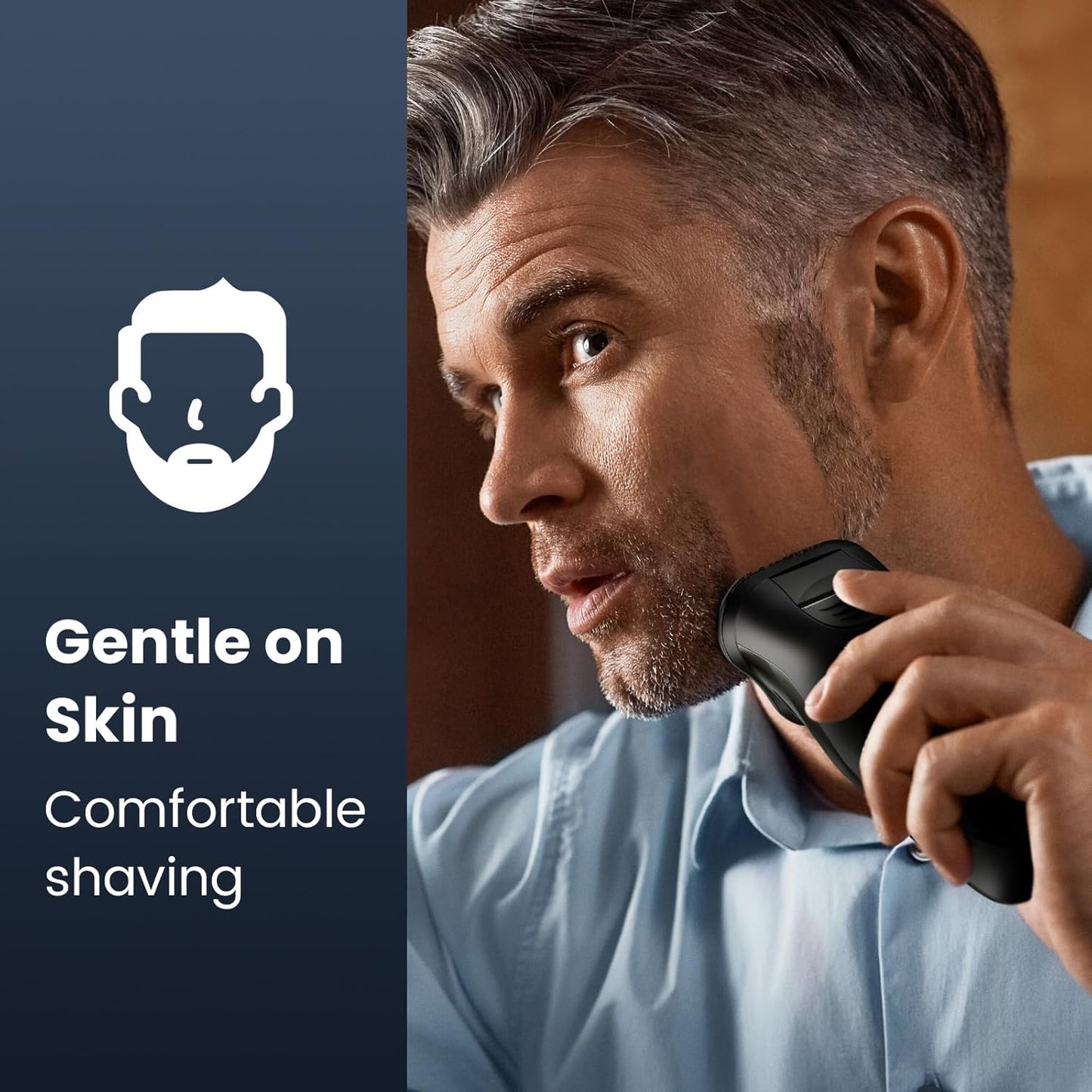Purilite Select Electric Razor for Men Cordless – Wet/Dry Rotary Shaver Waterproof
