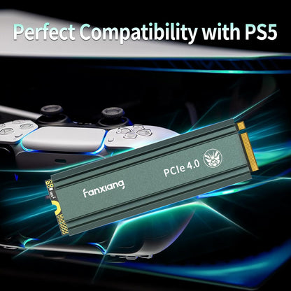 fanxiang S660 M.2 SSD 2TB NVMe for PS5 with Heatsink, Up to 4800MB/s, 3D NAND TLC, PCIe Gen4 Internal Solid State Drive,SLC Cache