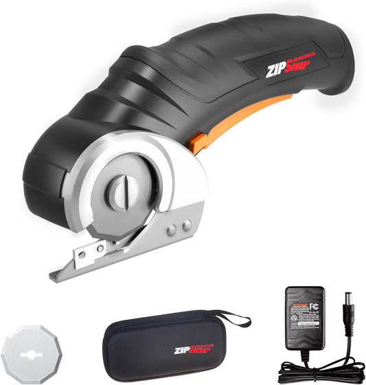 Worx Zipsnip Cordless Electric Scissors, Rechargeable Cardboard Cutter, 4V Powerful Fabric Scissors with 2 Safety Blades and Storage Bag WX082L.2
