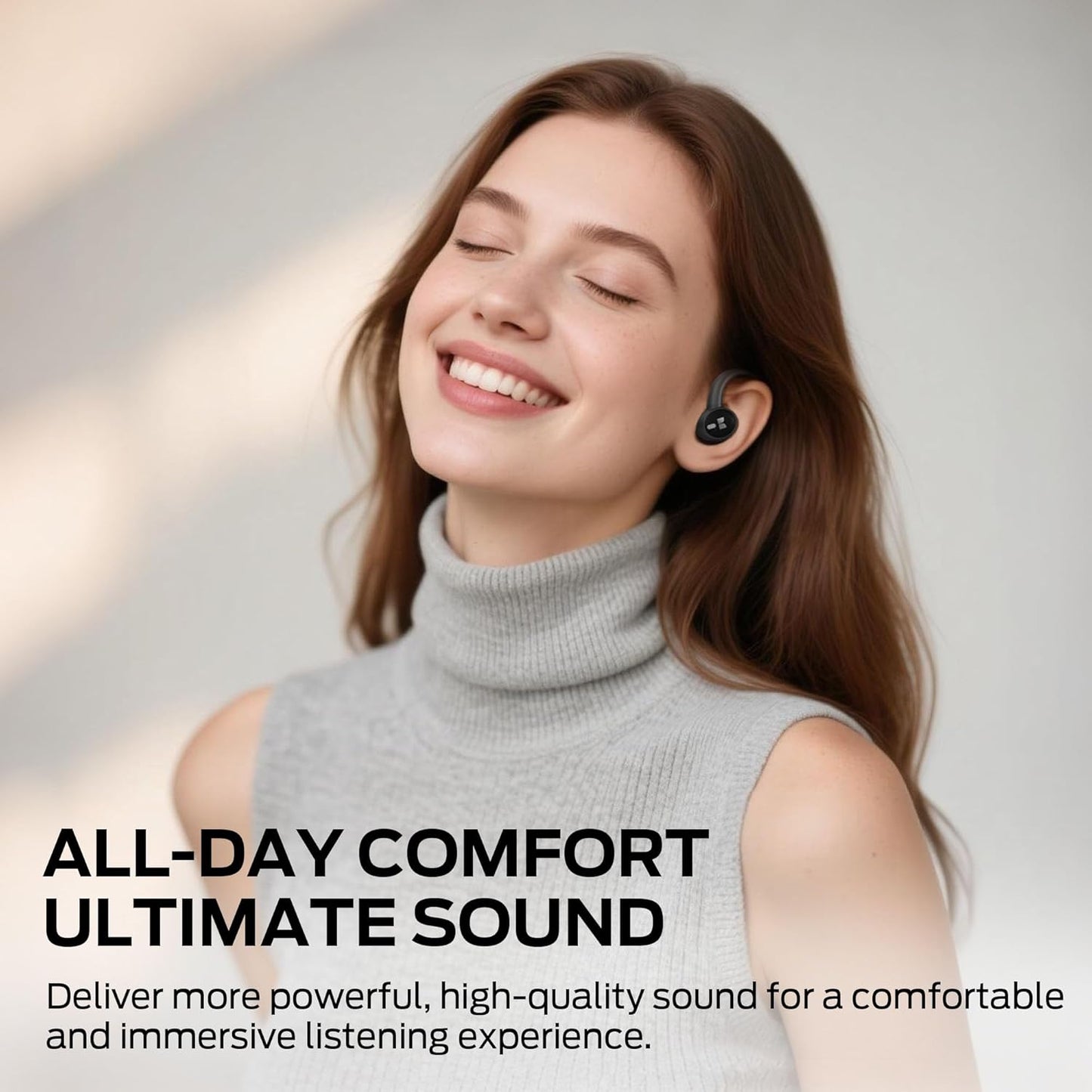 Monster N-Lite 216 Wireless Earbuds 48hrs Bluetooth 6.0 Headphone, Bluetooth Earbuds Stereo Deep Bass Over Ear Bud with Earhooks,ENC Noise Cancelling Mic, IPX6 Waterproof Earphone for Workout/Running