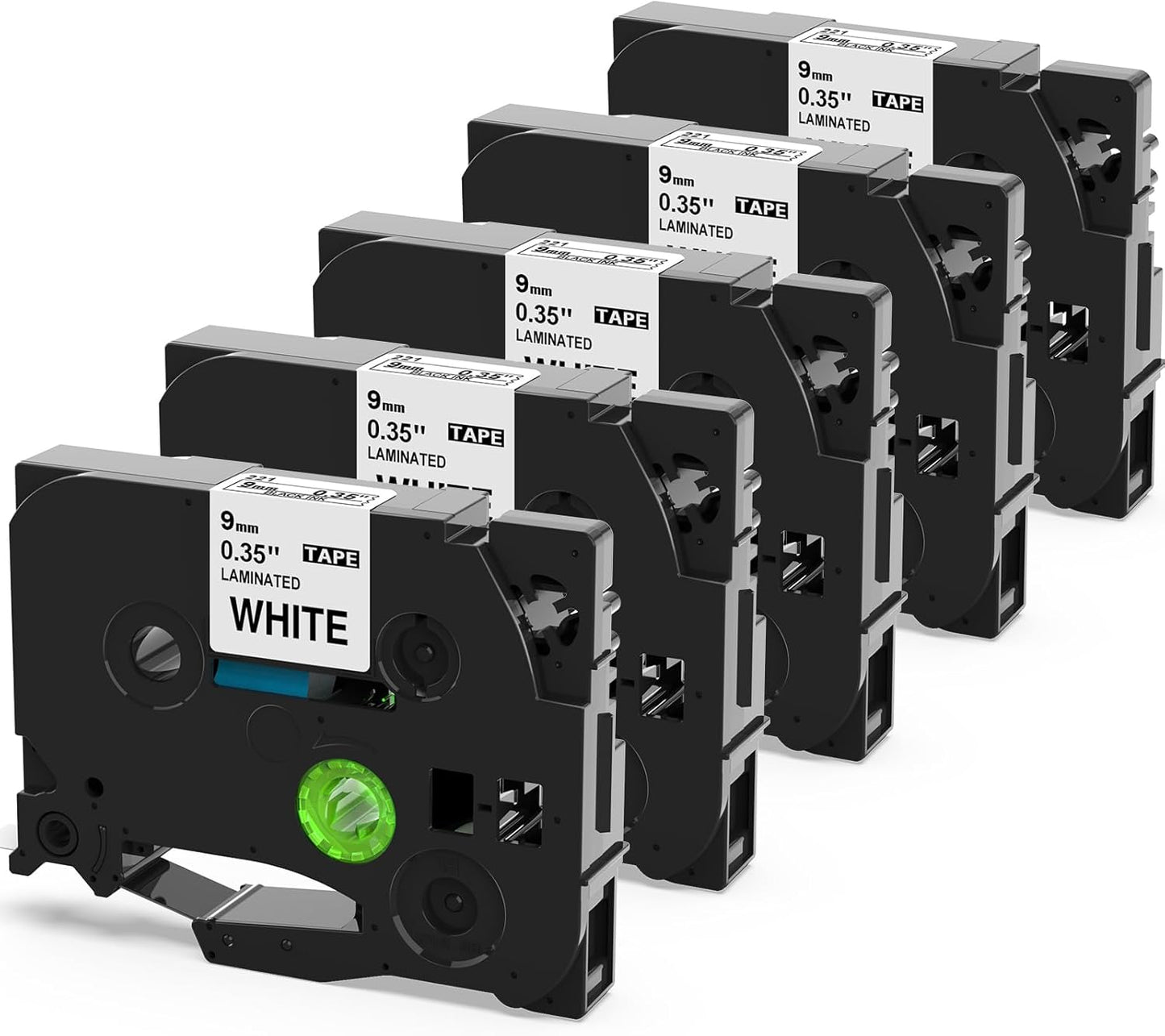 5 Pack Compatible with Brother Label Maker Tape P Touch TZe TZ Tape 12mm 0.47'' Laminated White TZe-231 TZ 231 Label Tape for Brother P-Touch PT-H110 PT-D210 PT-D600 PT-D400AD PT-1290