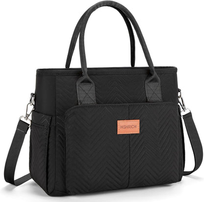 Lunch Bag for Women, Insulated Lunch Box for Work, Large Leakproof Cooler Purse with Side Pockets & Removable Shoulder Strap Women's Lunch Tote Bag for Picnic Work Beach Cute Lunch Bags (Heart)