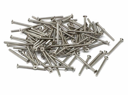 iexcell 5 Pcs M8 x 80mm Thread Pitch 1.25 mm Stainless Steel 304 Hex Socket Flat Head Cap Screws Bolts Kit