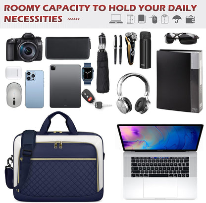 Laptop Bag 17 Inch Laptop Briefcase for Women Waterproof Computer Messenger Bag Professional Laptop Case for Business Work - PuriLite