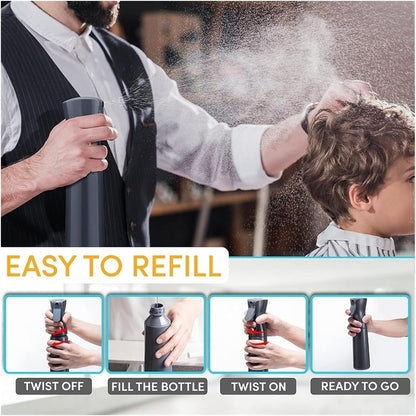 3PCS Professional Barber Neck Duster Set Haircut Beard Shaving Brush Spray