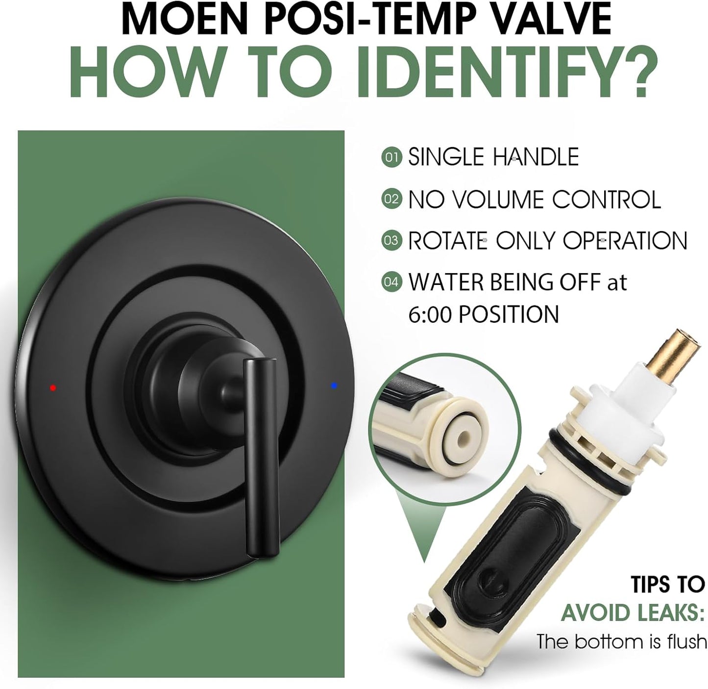 1222 Replacement Cartridge for One Handle Posi Temp Shower Cartridge Replacement,Brass & Plastic,Without Removal Tool