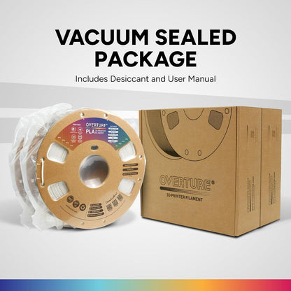 OVERTURE PLA Filament 1.75mm PLA 3D Printer Filament, 1kg Cardboard Spool (2.2lbs), Dimensional Accuracy +/- 0.02mm, Fit Most FDM Printer (Black 1-Pack)